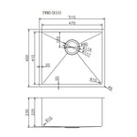 Load image into Gallery viewer, 510x450x230mm Copper Stainless Steel PVD Single Bowl Kitchen Sink
