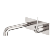 MECCA WALL BASIN/BATH MIXER HANDLE UP 230MM BRUSHED NICKEL