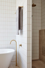 Load image into Gallery viewer, Round Freestanding Bath Spout - PVD Tiger Bronze
