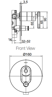 Components S/B w Diverter Thin Trim - Industrial Handle