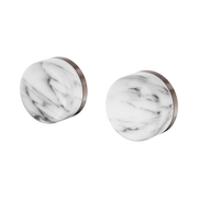 Serenity Wall Top Assembly With Arabescato Corchia Handle Brushed Bronze