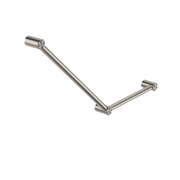 MECCA CARE 32MM AMBULANT TOILET GRAB RAIL 45 DEGREE 750x450MM BRUSHED NICKEL