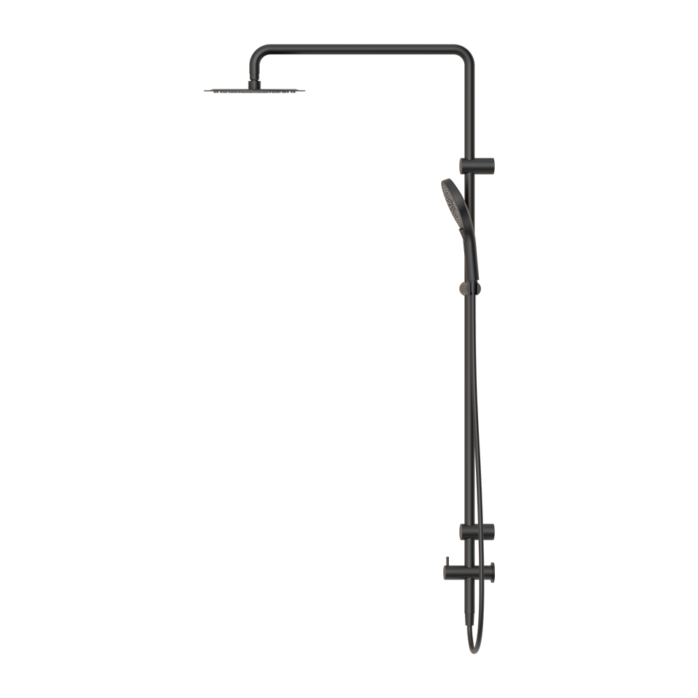 MECCA CARE 25MM GRAB RAIL 900MM TWIN SHOWER SET MATTE BLACK