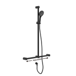 Load image into Gallery viewer, MECCA CARE 32MM T BAR GRAB RAIL AND ADJUSTABLE SHOWER SET 1100X750MM MATTE BLACK
