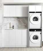 Load image into Gallery viewer, Laundry Kit 1960C Noosa White with Cloudy Carrara Top
