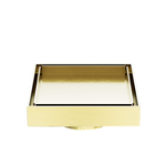Load image into Gallery viewer, 130MM SQUARE TILE INSERT FLOOR WASTE 80MM OUTLET BRUSHED GOLD

