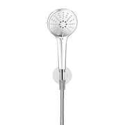 Round Three Function Hand Shower on Fixed Bracket - Polished Chrome
