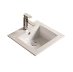 Load image into Gallery viewer, Crete 
Fine Ceramic Insert Basin 
Tap Hole 
Overflow 32mm Waste
Size:415*415*170
Gloss white
