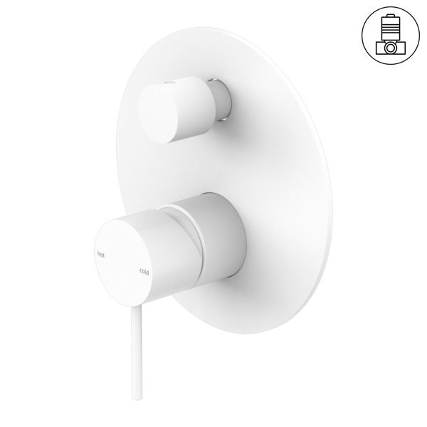 MECCA SHOWER MIXER WITH DIVERTOR MATTE WHITE