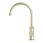 Load image into Gallery viewer, YORK KITCHEN MIXER GOOSNECK SPOUT WITH METAL LEVER AGED BRASS
