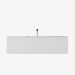 Load image into Gallery viewer, Sedona Matte White Fluted Wall Hung Vanity
