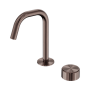 Serenity Progressive Basin Mixer Edge Spout With Metal Handle Brushed Bronze