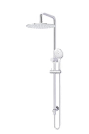 Round Combination Shower Rail 300mm Rose, Three Function Hand Shower - Chrome