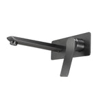 Load image into Gallery viewer, RUSHY Series Square Brushed Gun Metal Grey Wall Mixer with Spout
