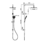 Load image into Gallery viewer, ROUND TWIN SHOWER MATTE BLACK
