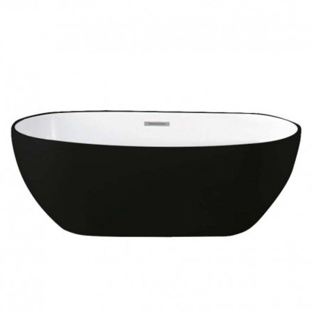 BelBagno Sapphire black acrylic free standing bath