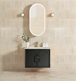 Load image into Gallery viewer, Laguna Black American Oak Wall Hung Vanity
