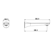 AU Series Black Bathtub/Basin Wall Spout