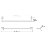 Load image into Gallery viewer, Square 24&quot; Towel Bar
