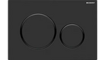 Load image into Gallery viewer, Sigma20 Dual Flush Button Round Matte Black With Gloss Black Trim
