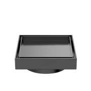 130MM SQUARE TILE INSERT FLOOR WASTE 100MM OUTLET GUN METAL