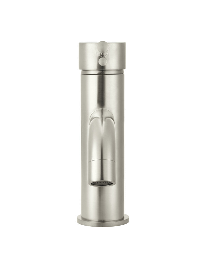 Round Basin Mixer Curved - PVD Brushed Nickel