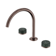 Serenity Bath/Kitchen Set Arc Spout With Verde Alpi Handle Brushed Bronze