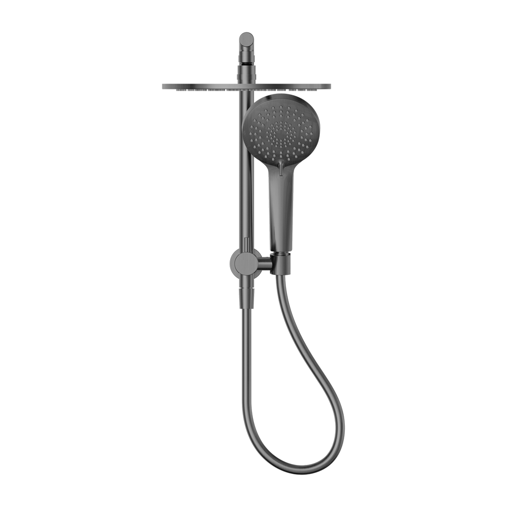 MECCA 2 IN 1 TWIN SHOWER GUN METAL