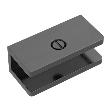 SHOWER U BRACKET 10MM GLASS GUN METAL