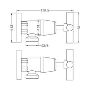 X PLUS WASHING MACHINE STOPS MATTE BLACK