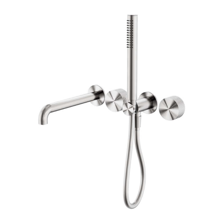 OPAL PROGRESSIVE SHOWER SYSTEM SEPARATE PLATE WITH SPOUT 250MM BRUSHED NICKEL