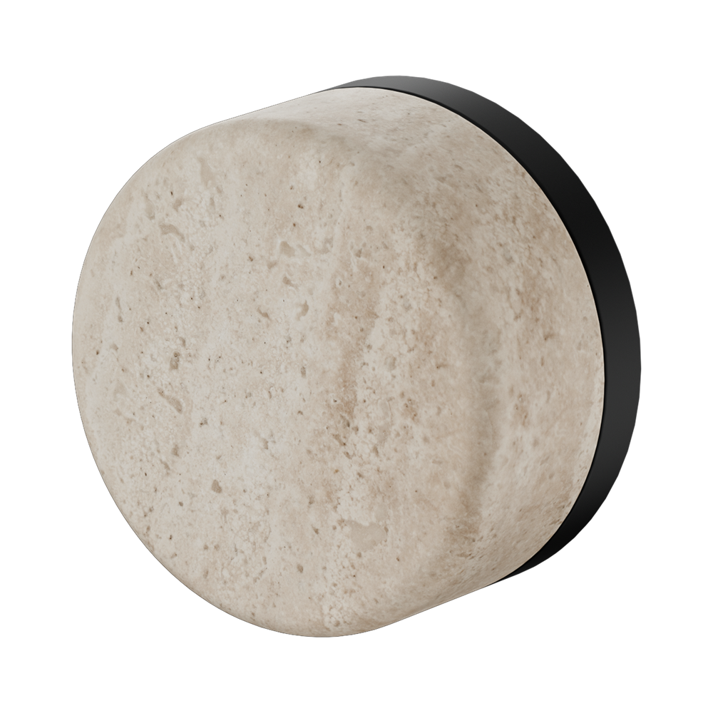 Serenity Progressive Shower Mixer With Rome Travertine Handle Matte Black