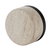 Serenity Progressive Shower Mixer With Rome Travertine Handle Matte Black