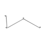 Load image into Gallery viewer, MECCA CARE 32MM DDA TOILET GRAB RAIL SET 90 DEGREE CONTINUOUS 600X1065X1025MM CHROME
