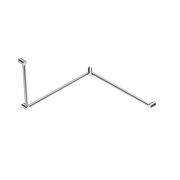 MECCA CARE 32MM DDA TOILET GRAB RAIL SET 90 DEGREE CONTINUOUS 600X1065X1025MM CHROME