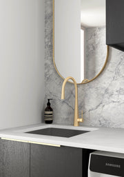 Laundry Kit 1305A Byron/Bondi Black Oak with Natural Carrara Marble Top