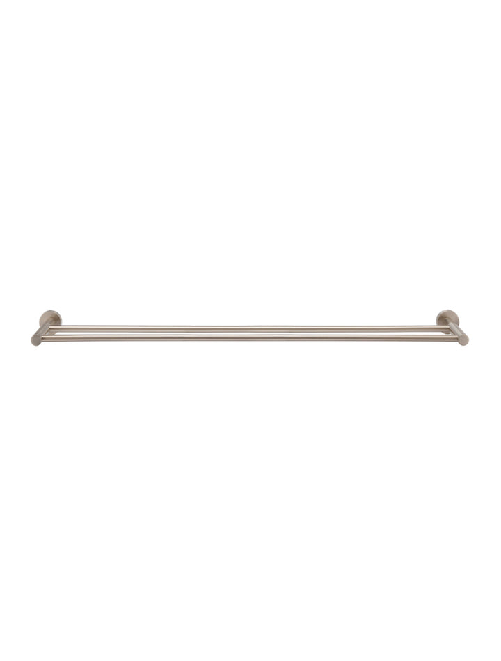 Round Double Towel Rail 900mm - Champagne