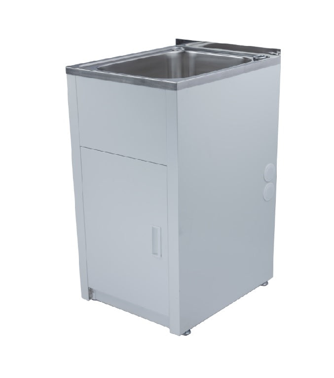 TRADITIONELL   45 LITER COMPACT LAUNDRY TUB & CABINET-WHITE