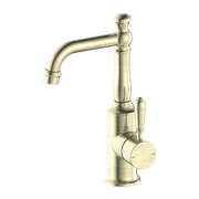 YORK BASIN MIXER WITH METAL LEVER AGED BRASS