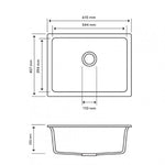 Load image into Gallery viewer, White Carysil Big Bowl Granite Single Bowl Stone Kitchen Sink 610*457mm
