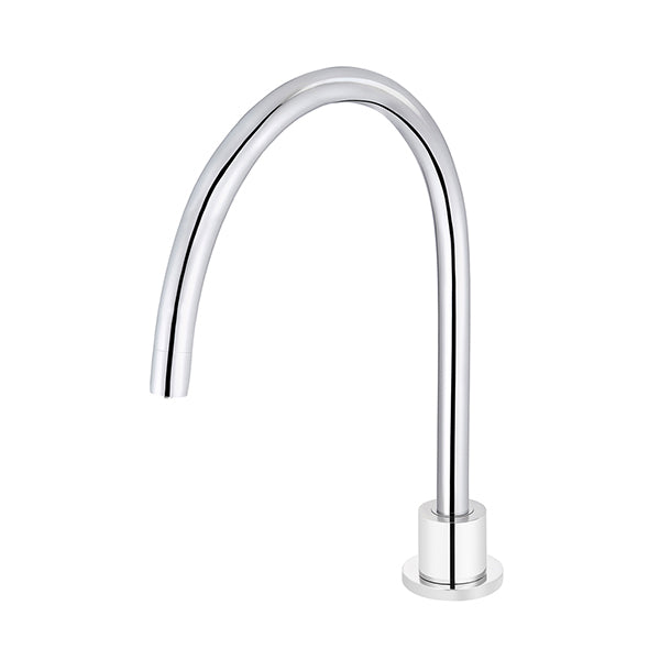 Round High-Rise Swivel Hob Spout - Polished Chrome