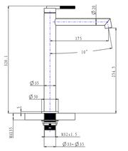 CADDENCE Series Brushed Gun Metal Grey Tall Basin Mixer