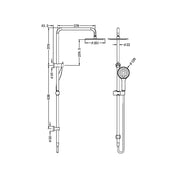 ROUND TWIN SHOWER GUN METAL