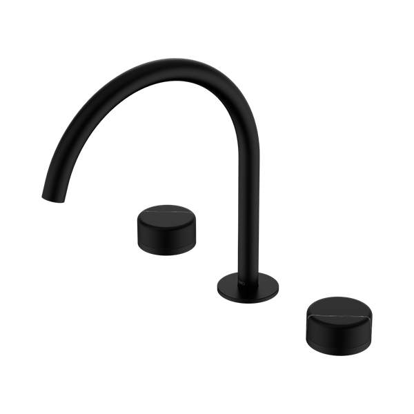 Serenity Bath/Kitchen Set Arc Spout With Marquina Black Handle Matte Black