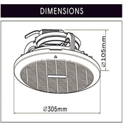 JustAir 250 EXHAUST FAN ROUND 250mm