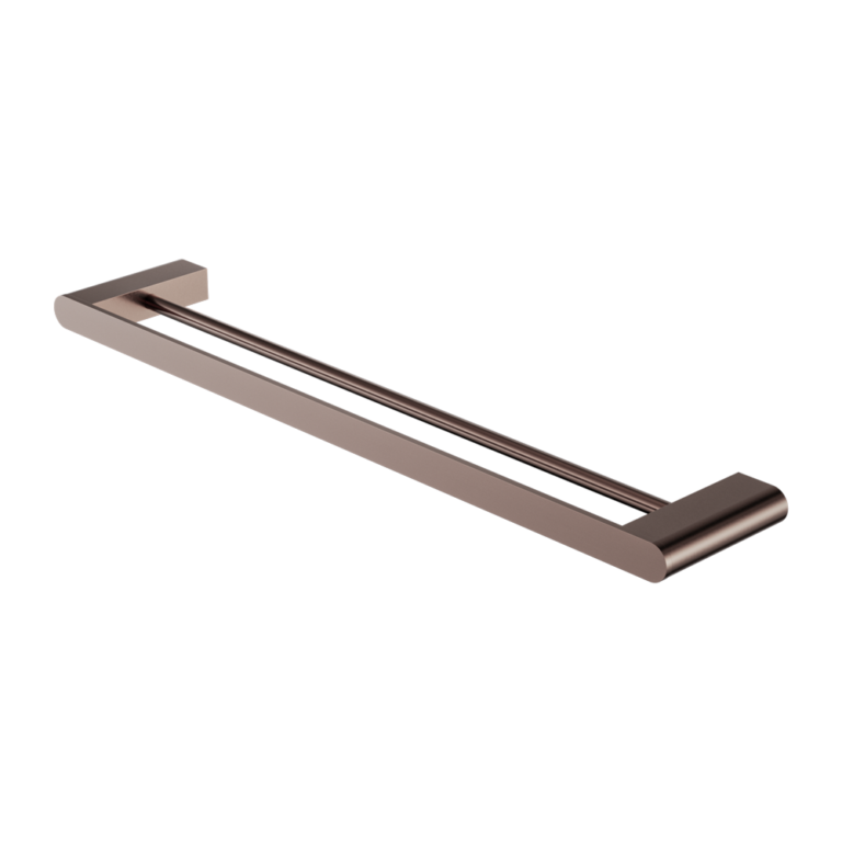 BIANCA DOUBLE TOWEL RAIL 600MM BRUSHED BRONZE