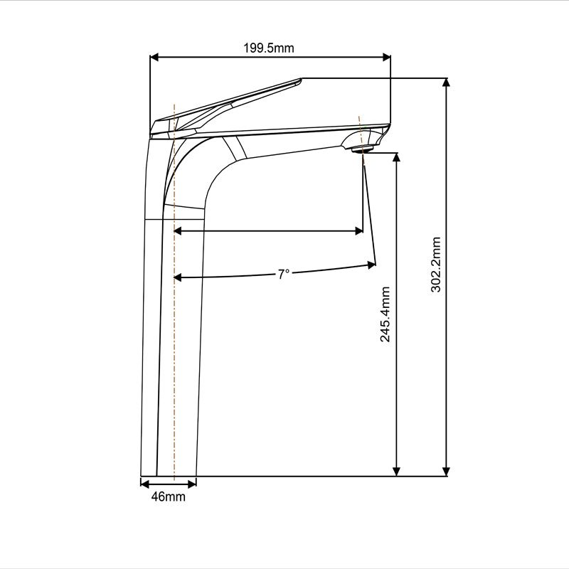 AU Series Chrome Tall Basin Mixer