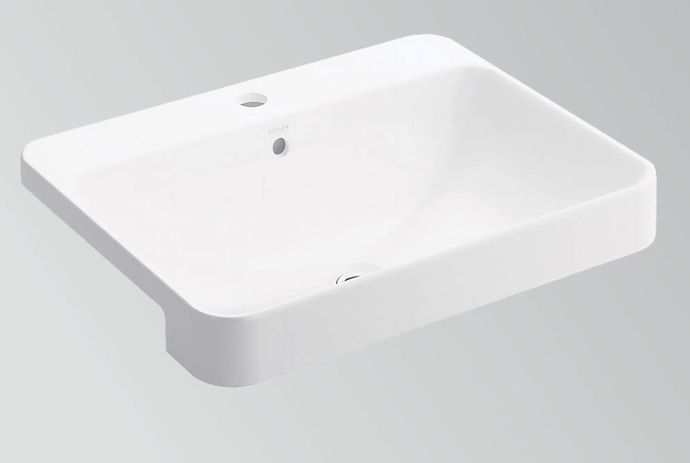 Forefront Rectangular Semi-Recessed Basin