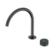 Serenity Progressive Bath/Kitchen Mixer Arc Spout With Verde Alpi Handle Gun Metal