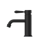 YORK STRAIGHT BASIN MIXER WITH METAL LEVER MATTE BLACK